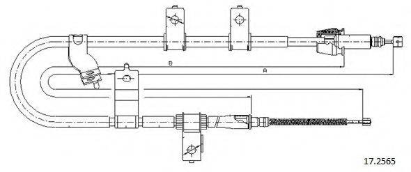 CABOR 172565 Трос, стоянкова гальмівна система