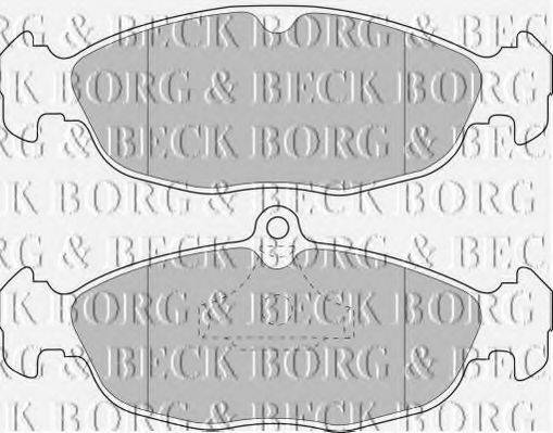 BORG & BECK BBP1424 Комплект гальмівних колодок, дискове гальмо