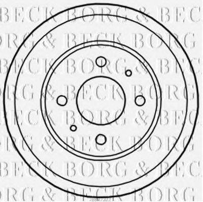 BORG & BECK BBR7222 Гальмівний барабан