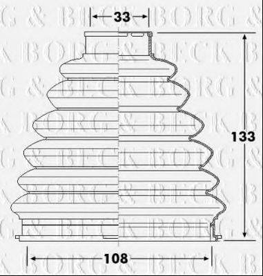 BORG & BECK BCB6292 Пильовик, приводний вал
