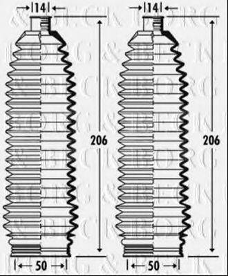 BORG & BECK BSG3385 Пильовик, рульове управління