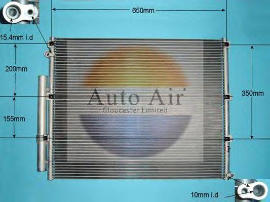 AUTO AIR GLOUCESTER 168908 Конденсатор, кондиціонер