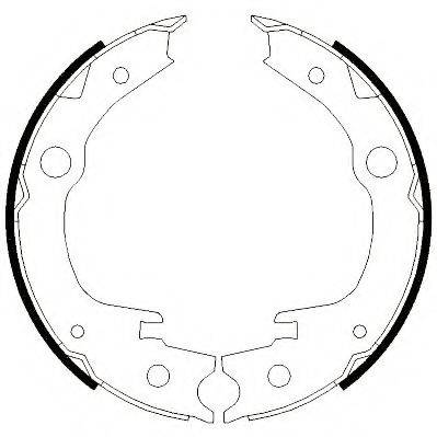 JURID 362450J Комплект гальмівних колодок, стоянкова гальмівна система