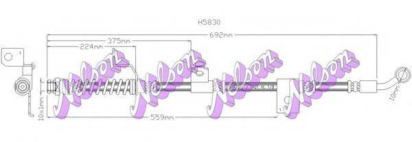 BROVEX-NELSON H5830 Гальмівний шланг