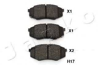 JAPKO 50H17 Комплект гальмівних колодок, дискове гальмо