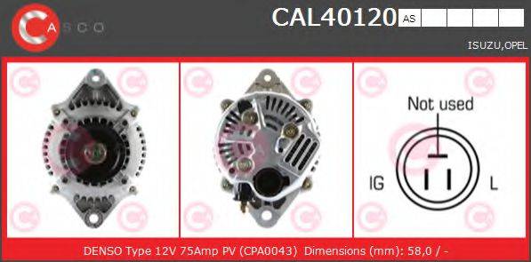 CASCO CAL40120AS Генератор