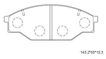 ASIMCO KD2689 Комплект гальмівних колодок, дискове гальмо