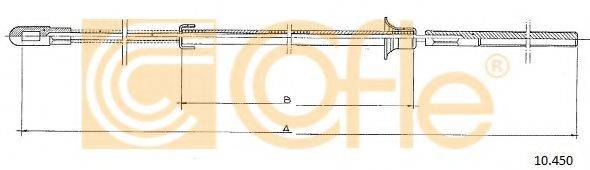 COFLE 10450 Трос, стоянкова гальмівна система