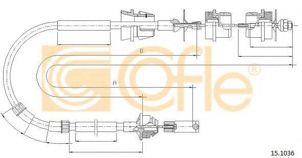 COFLE 151036 Трос, управління зчепленням