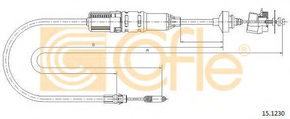 COFLE 151230 Трос, управління зчепленням