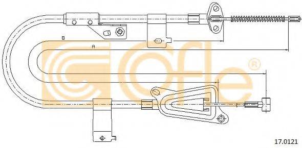 COFLE 170121 Трос, стоянкова гальмівна система
