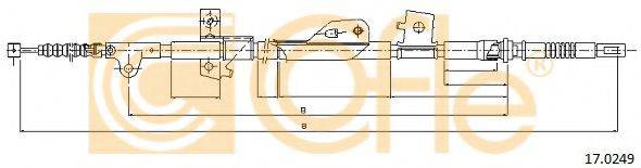 COFLE 170249 Трос, стоянкова гальмівна система