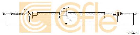 COFLE 170322 Трос, стоянкова гальмівна система