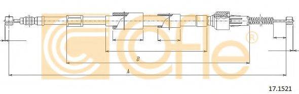 COFLE 171521 Трос, стоянкова гальмівна система