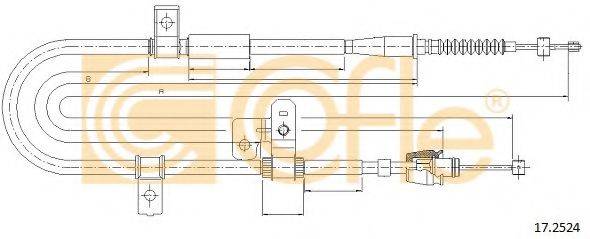 COFLE 172524 Трос, стоянкова гальмівна система