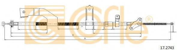 COFLE 172743 Трос, стоянкова гальмівна система