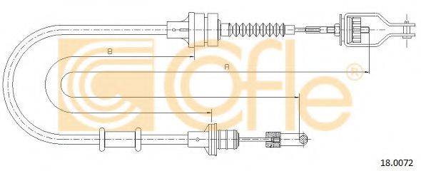 COFLE 180072 Трос, управління зчепленням