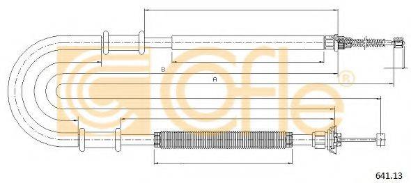 COFLE 64113 Трос, стоянкова гальмівна система