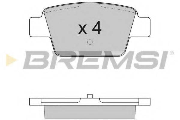BREMSI BP2947 Комплект гальмівних колодок, дискове гальмо