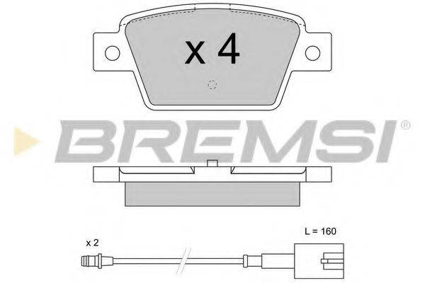 BREMSI BP3511 Комплект гальмівних колодок, дискове гальмо