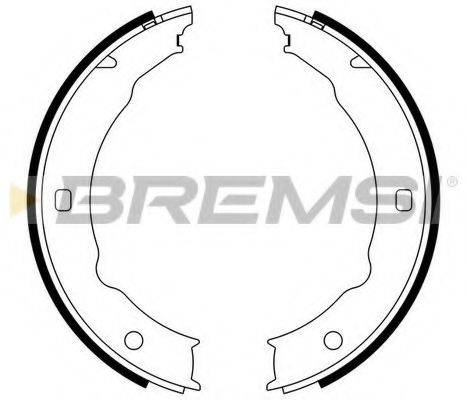 BREMSI GF0387 Комплект гальмівних колодок, стоянкова гальмівна система