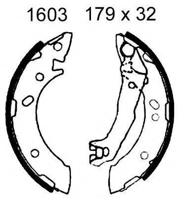 BSF 6412 Комплект гальм, барабанний гальмівний механізм