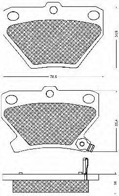 BSF 10741 Комплект гальмівних колодок, дискове гальмо