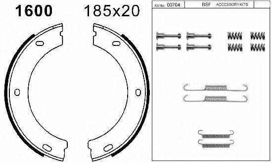 BSF 01600K Комплект гальмівних колодок, стоянкова гальмівна система