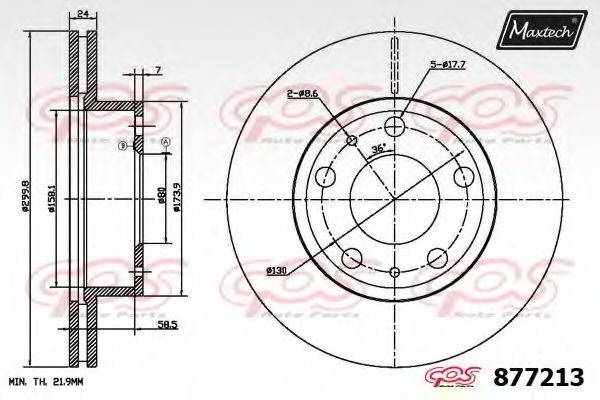 MAXTECH 8772130000 гальмівний диск