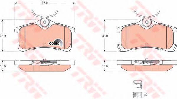DR!VE+ DP1010100147 Комплект гальмівних колодок, дискове гальмо