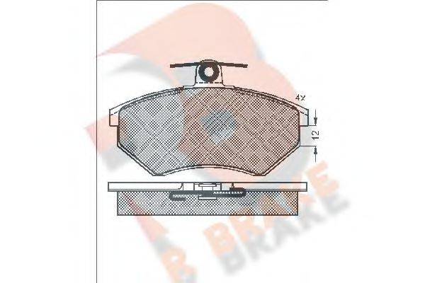 R BRAKE RB1011 Комплект гальмівних колодок, дискове гальмо
