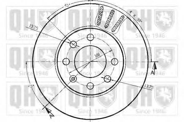 QUINTON HAZELL BDC5223 гальмівний диск