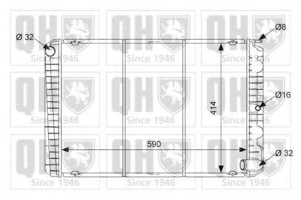QUINTON HAZELL QER1430 Радіатор, охолодження двигуна