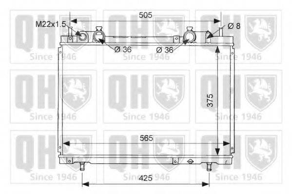 QUINTON HAZELL QER1618 Радіатор, охолодження двигуна