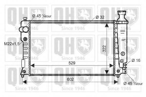 QUINTON HAZELL QER1806 Радіатор, охолодження двигуна