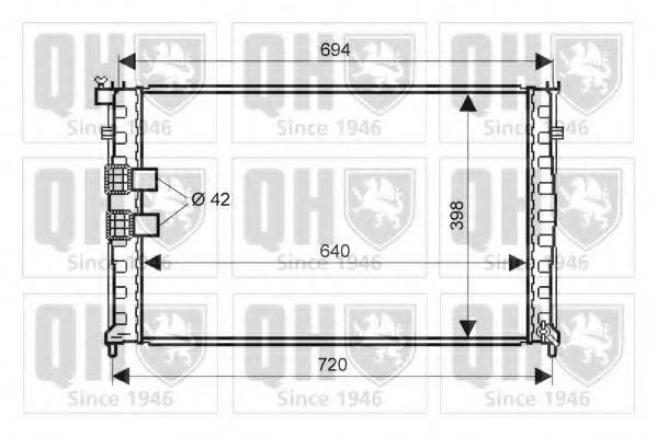 QUINTON HAZELL QER1812 Радіатор, охолодження двигуна