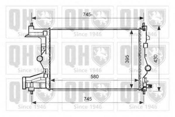 QUINTON HAZELL QER1886 Радіатор, охолодження двигуна