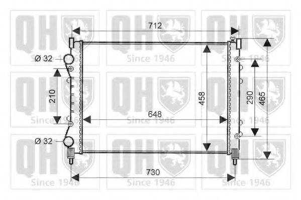QUINTON HAZELL QER2092 Радіатор, охолодження двигуна