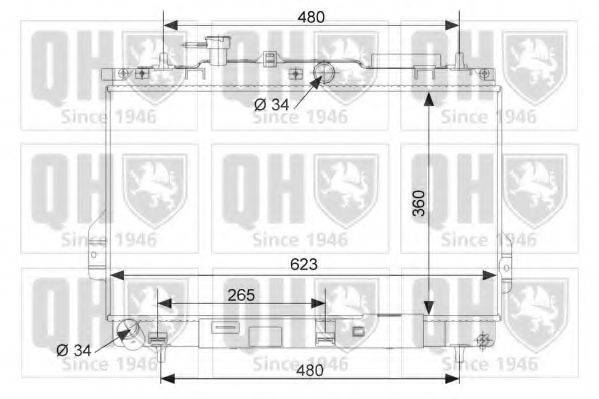 QUINTON HAZELL QER2195 Радіатор, охолодження двигуна