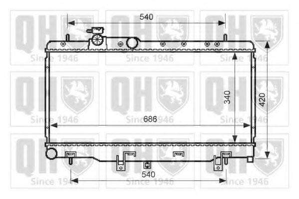 QUINTON HAZELL QER2574 Радіатор, охолодження двигуна