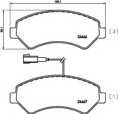 MINTEX MDB2848 Комплект гальмівних колодок, дискове гальмо