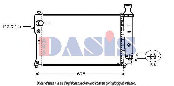 AKS DASIS 160060N Радіатор, охолодження двигуна