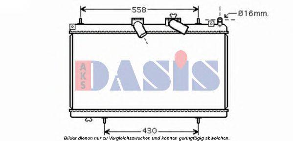 AKS DASIS 160109N Радіатор, охолодження двигуна