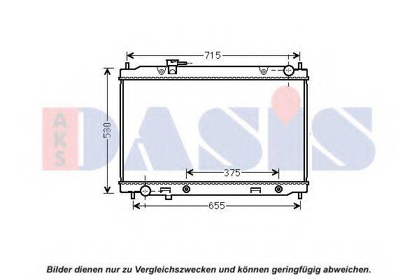 AKS DASIS 070176N Радіатор, охолодження двигуна