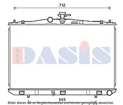 AKS DASIS 210254N Радіатор, охолодження двигуна