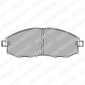 DELPHI LP1434 Комплект гальмівних колодок, дискове гальмо