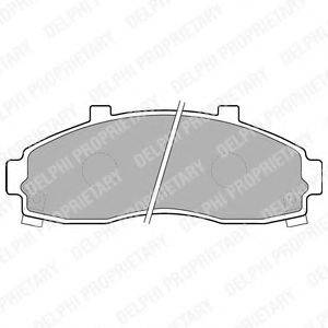DELPHI LP1664 Комплект гальмівних колодок, дискове гальмо