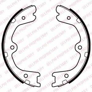 DELPHI LS2037 Комплект гальмівних колодок, стоянкова гальмівна система