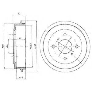 DELPHI BF383 Гальмівний барабан
