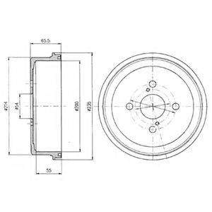 DELPHI BF250 Гальмівний барабан